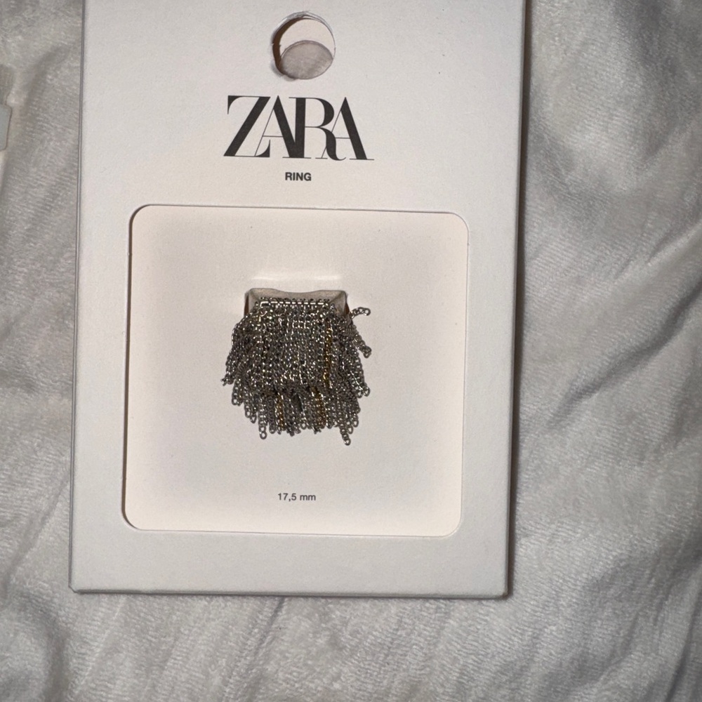 Zara Silver and Gold Chain Ring